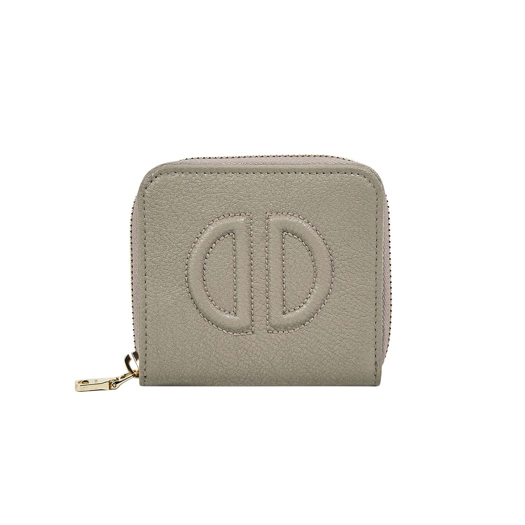 Gri D Logolu Kadın Deri Cüzdan