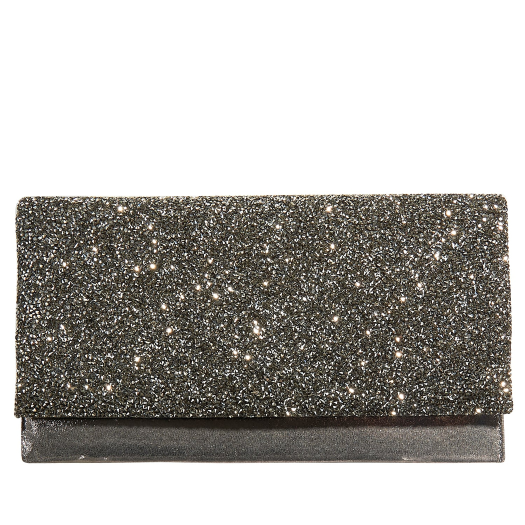 Gri Ernest Zincir Detaylı Kadın Gece Çantası