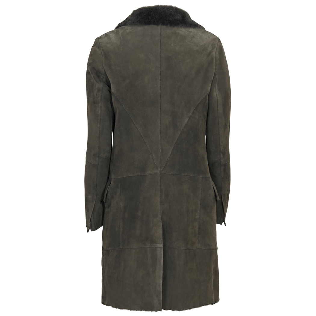 Gri Joanna Kadın Kürk Kaban