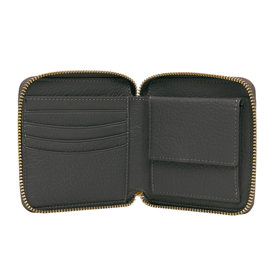 Gri Kare Kadın Deri Cüzdan