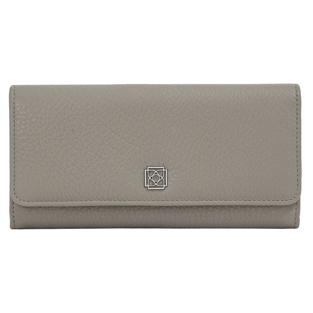Gri Katia Kadın Kapaklı Deri Cüzdan