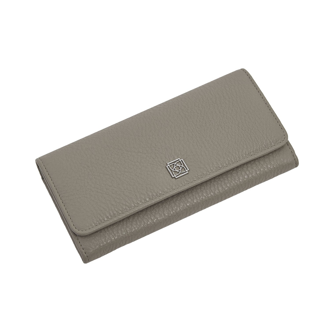Gri Katia Kadın Kapaklı Deri Cüzdan