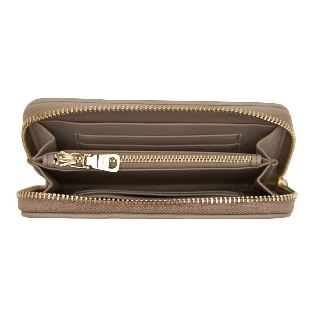 Gri Örgü Deri Kadın Cüzdan