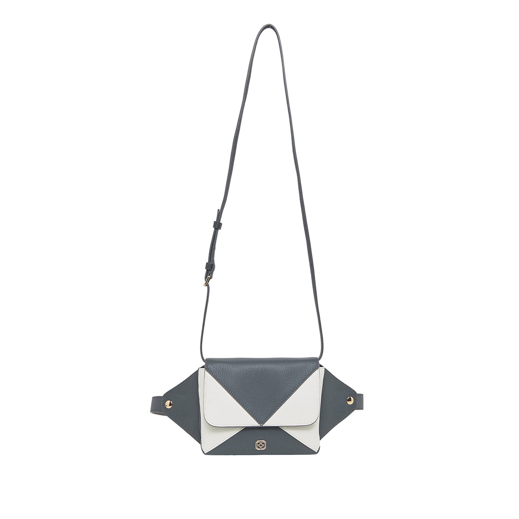 Gri Rose Kadın Deri Bel Çantası