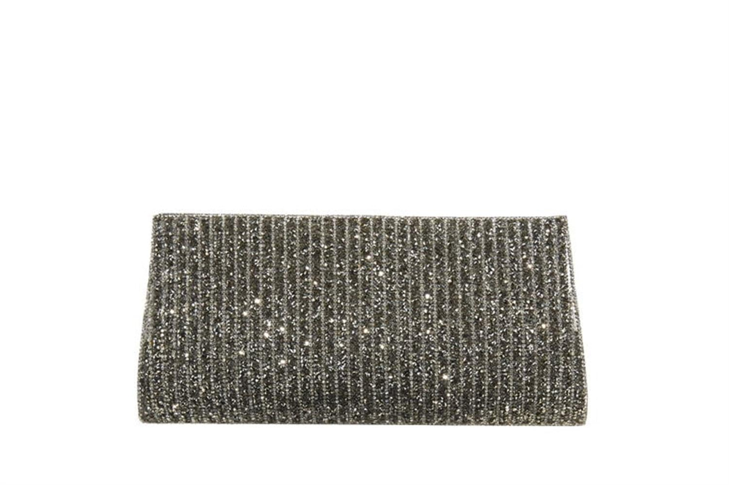 Gri Stengel Zincir Detaylı Kadın Gece Çantası