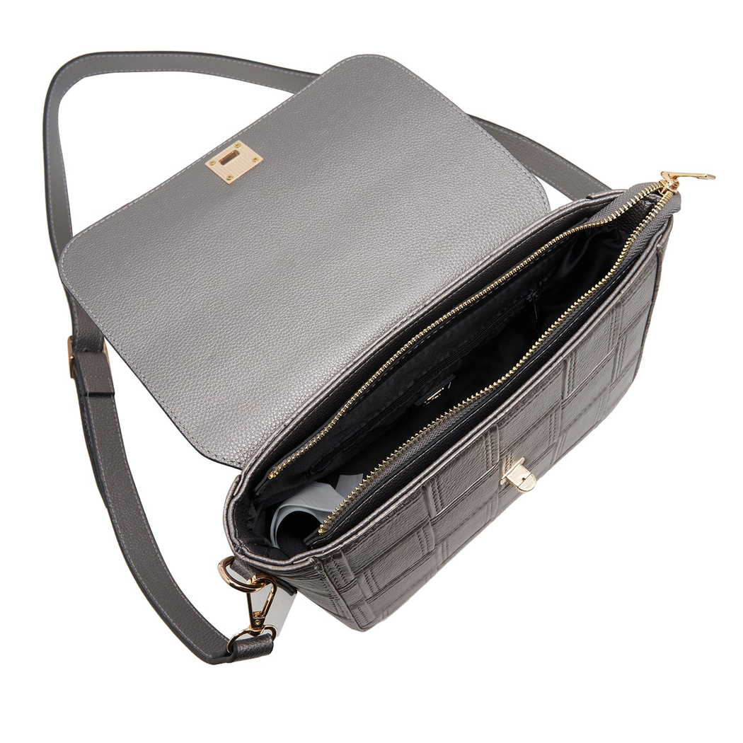 Gri Vallmo Kadın Omuz Askılı Çanta