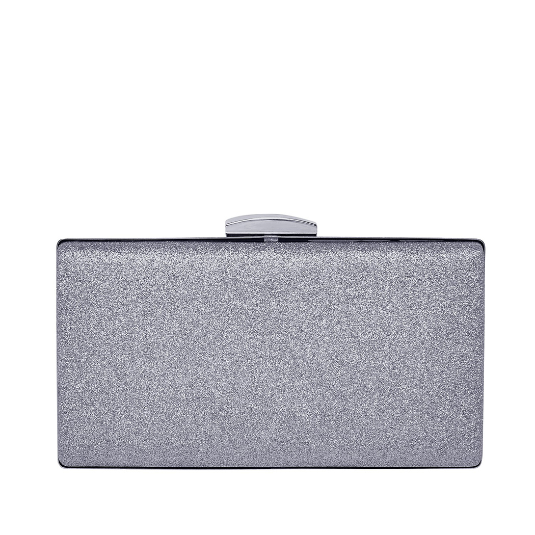 Gümüş Daisy Zincir Detaylı Kadın Gece Çantası