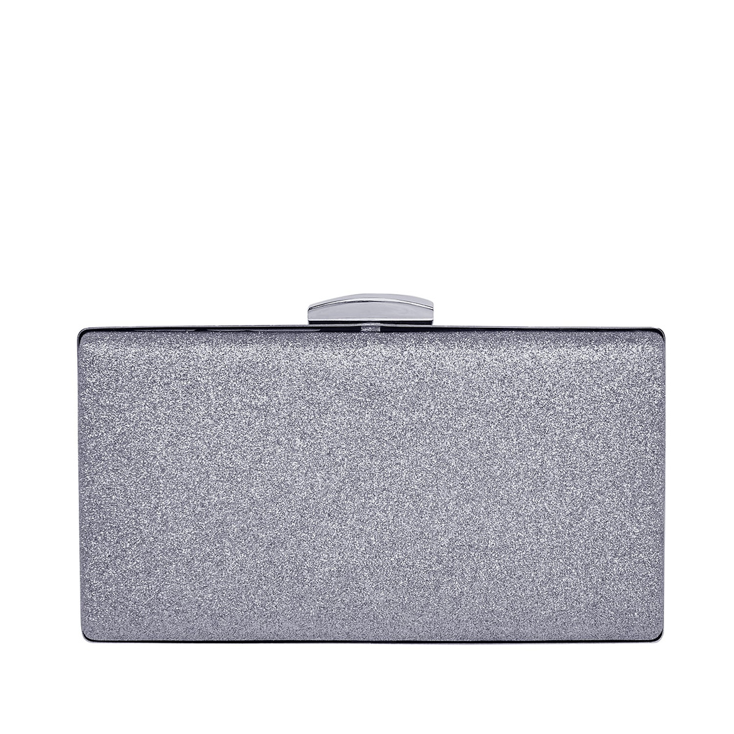 Gümüş Daisy Zincir Detaylı Kadın Gece Çantası