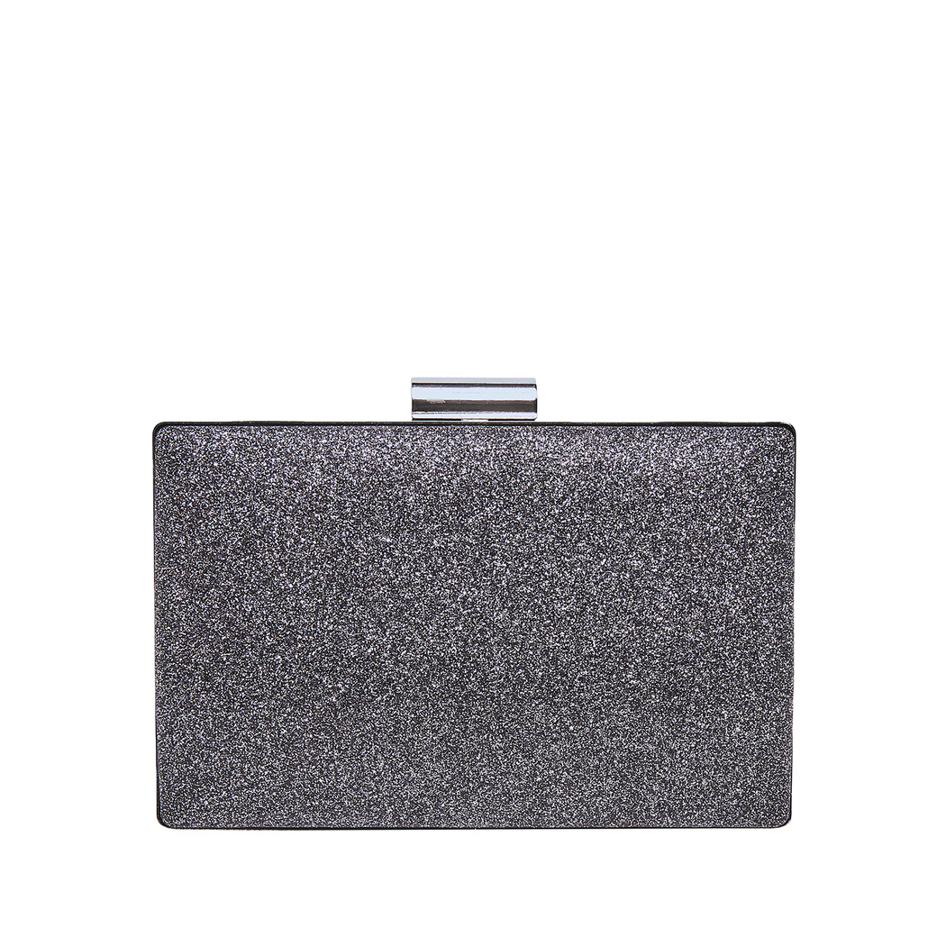 Gümüş Grass Zincir Detaylı Kadın Gece Çantası