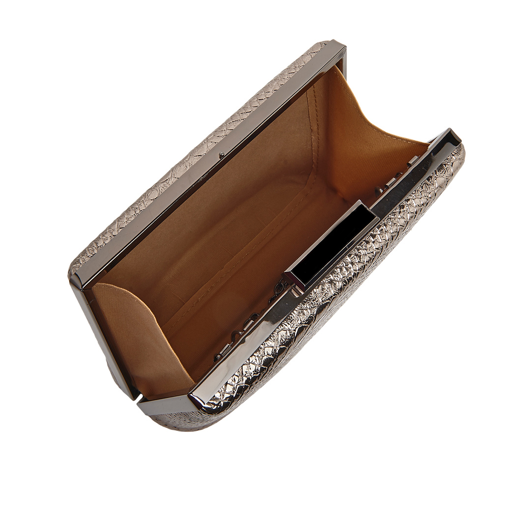 Gümüş Tulip Zincir Detaylı Kadın Gece Çantası