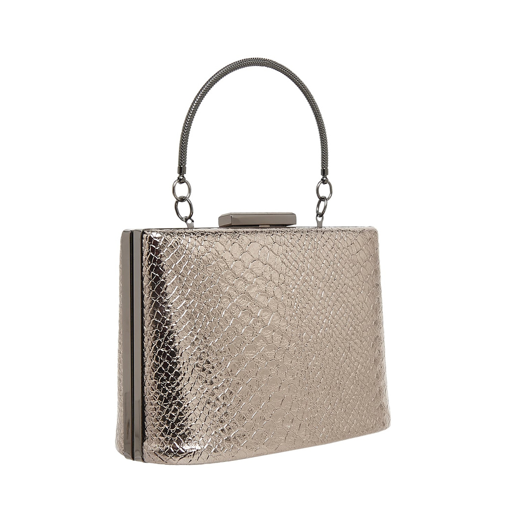 Gümüş Tulip Zincir Detaylı Kadın Gece Çantası