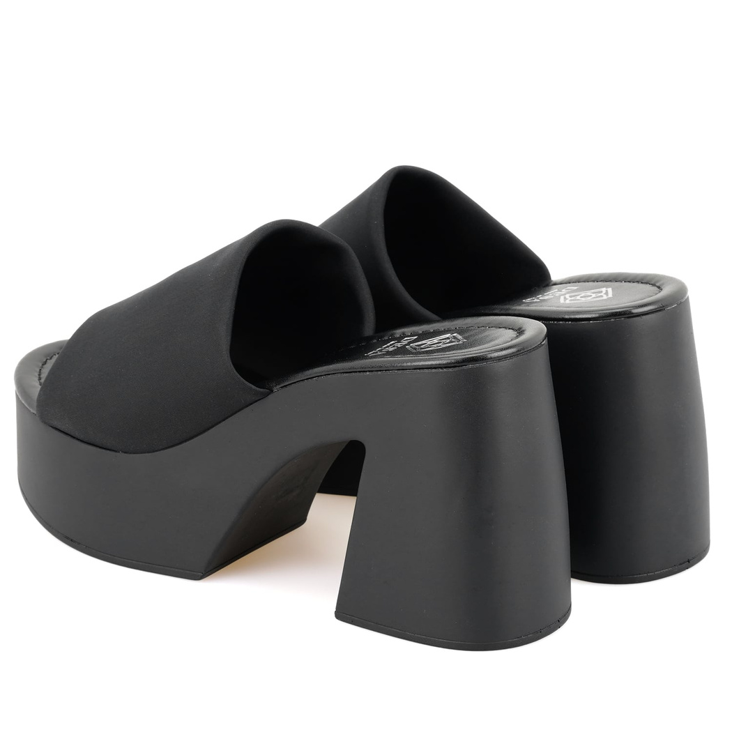 Haley Siyah Kadın Platform Topuklu Terlik