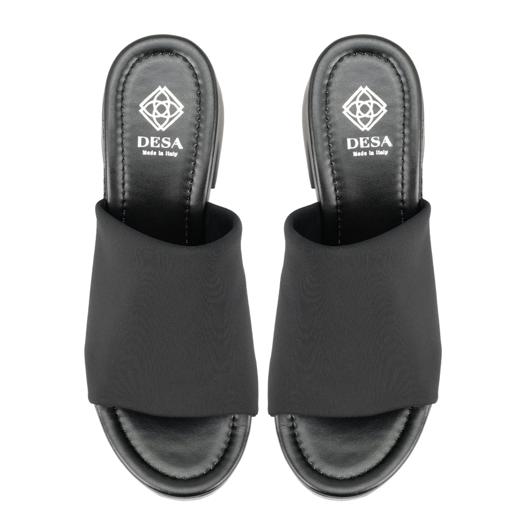 Haley Siyah Kadın Platform Topuklu Terlik