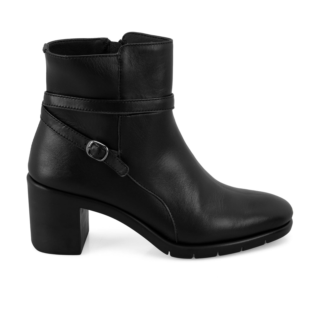Hallie Siyah Kadın DesaComfort Topuklu Deri Bot