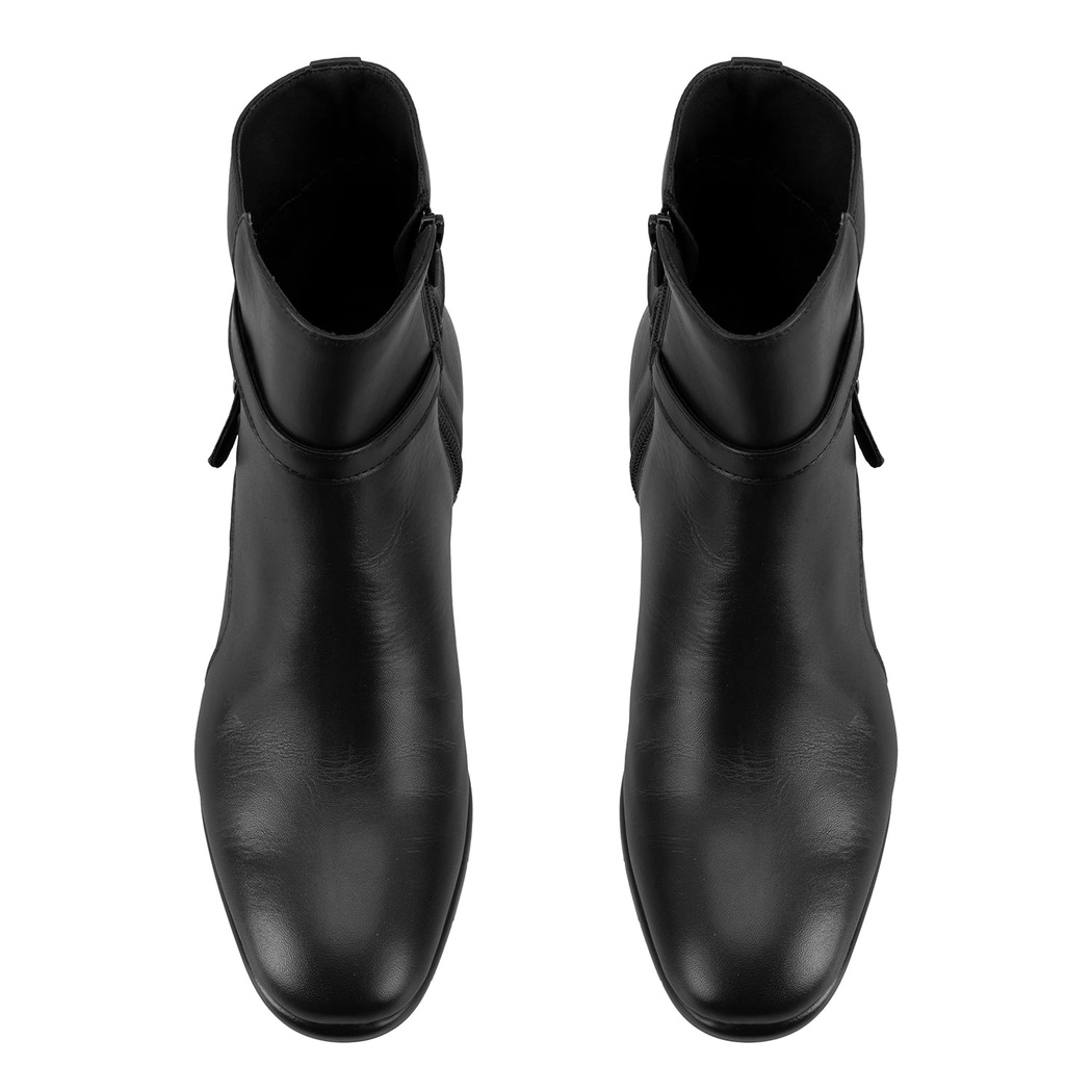 Hallie Siyah Kadın DesaComfort Topuklu Deri Bot