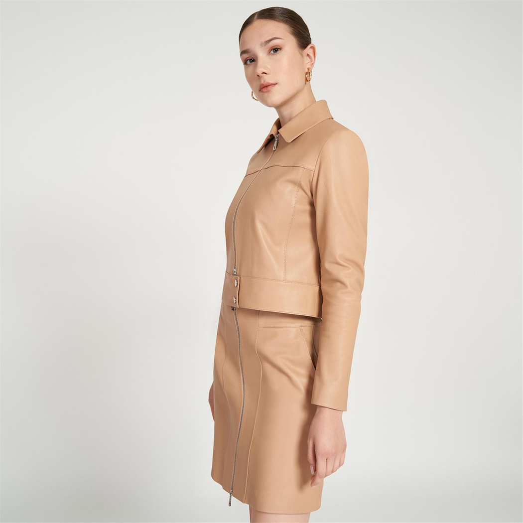 Hanna Bej Kadın Deri Ceket