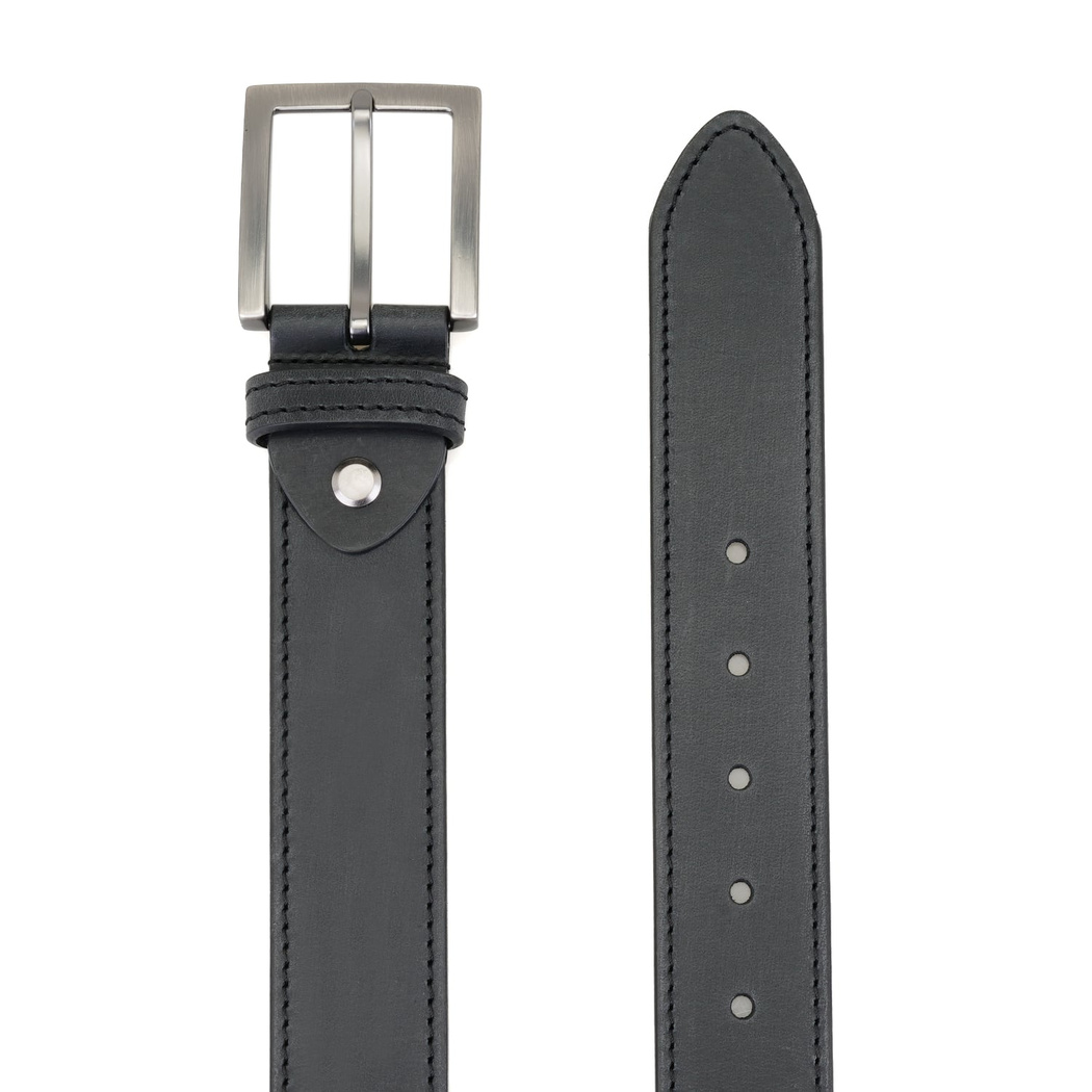 Harvey Siyah Erkek Vintage Spor Deri Kemer