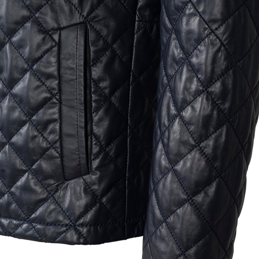 (Hatalı Görsel)Erkek Koyu Kahve Kapitone Deri Ceket