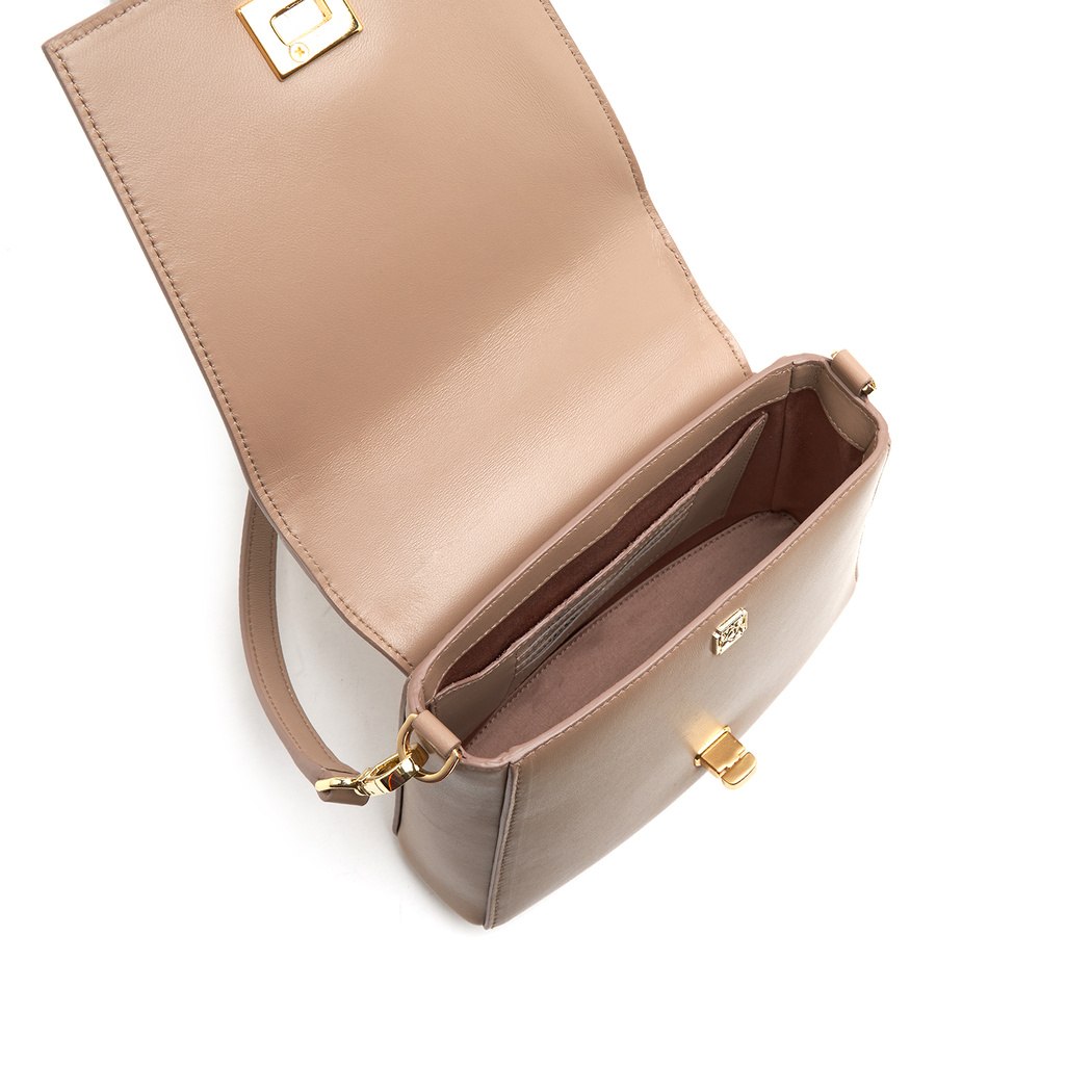 Haze Krem Kadın Deri El Çantası