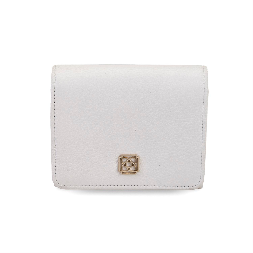 Heleno Beyaz Kadın Deri Cüzdan