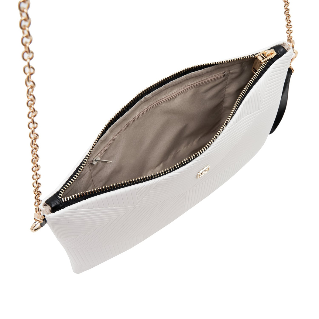 Herta Beyaz Kadın Zincir Detaylı El Çantası