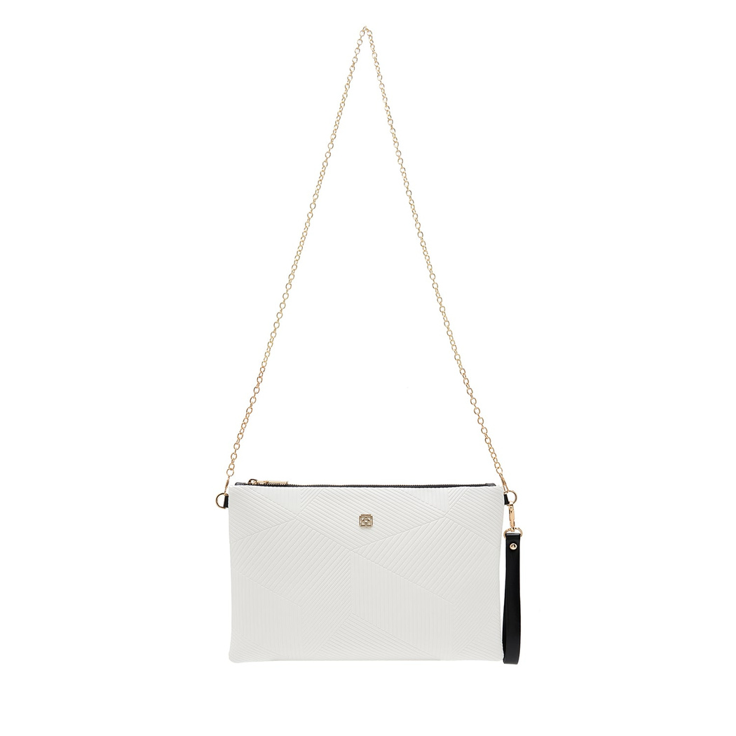 Herta Beyaz Kadın Zincir Detaylı El Çantası