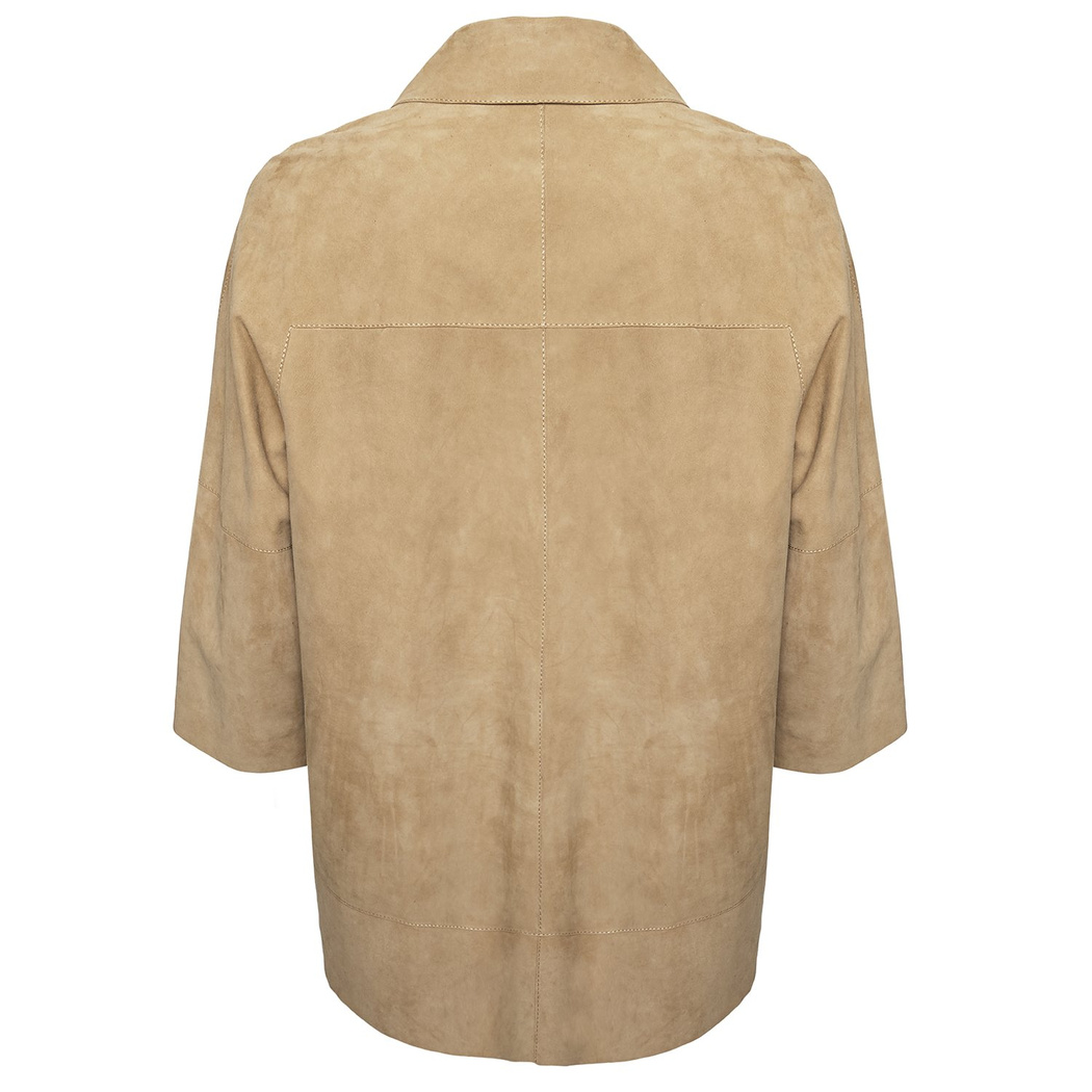 Hiba Kadın Oversize Çift Taraflı Deri Pardösü