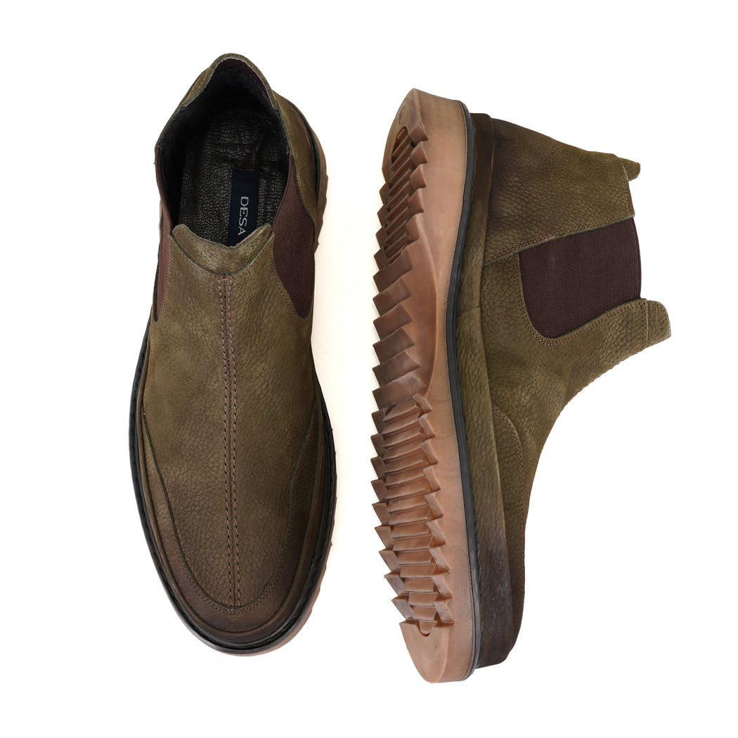 Hope Yeşil Erkek Lastikli Nubuk Deri Bot