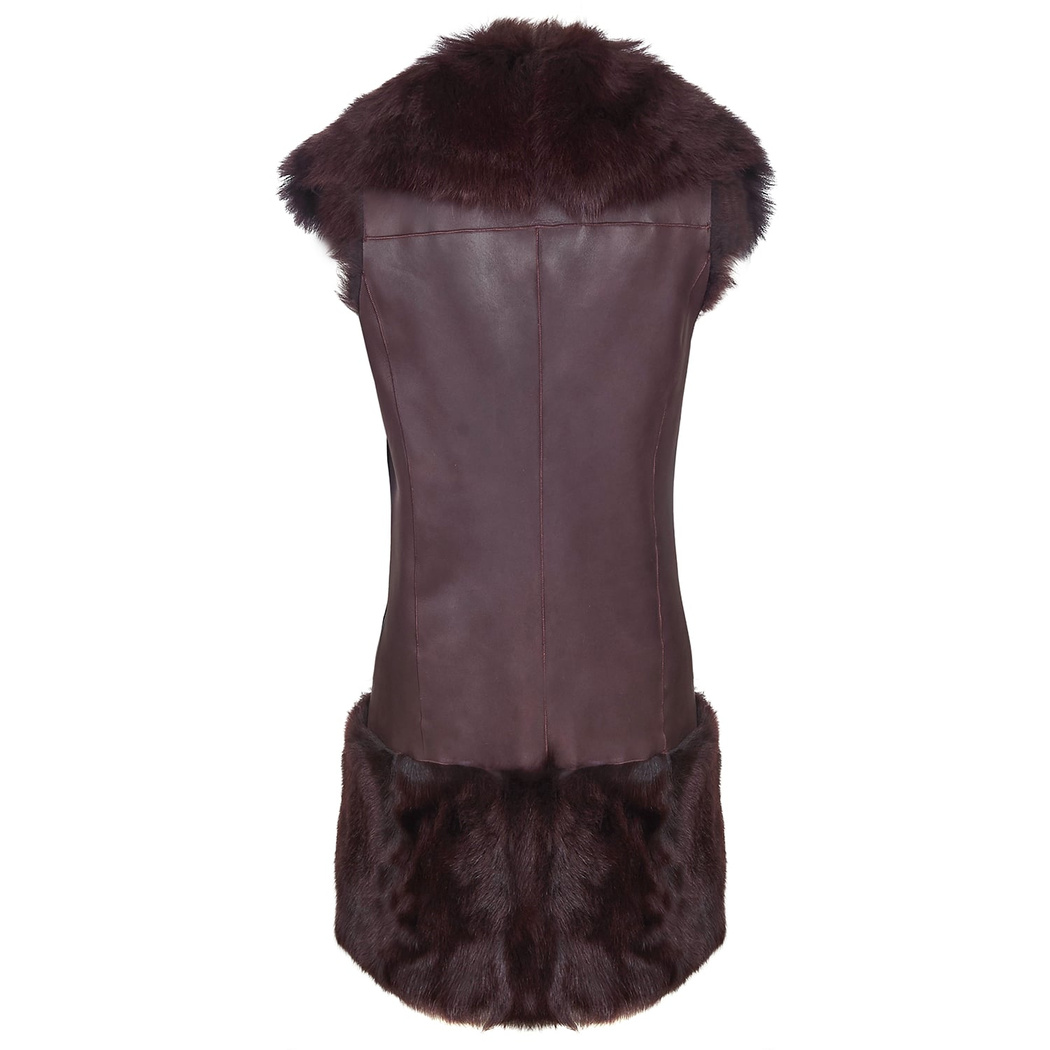 Ikeme Kadın Çift Taraflı Kürk Yelek