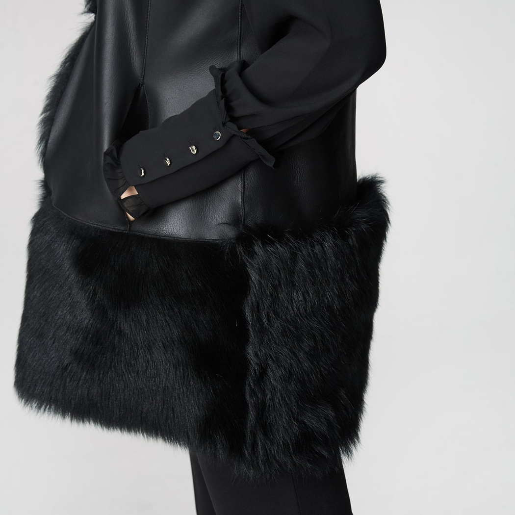 Ikeme Kadın Çift Taraflı Kürk Yelek