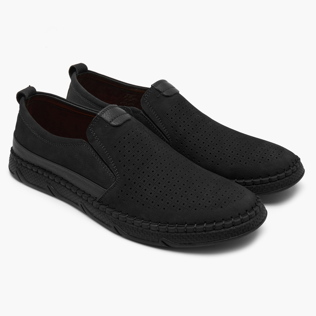 Imsa Siyah Erkek Nubuk Deri Günlük Ayakkabı