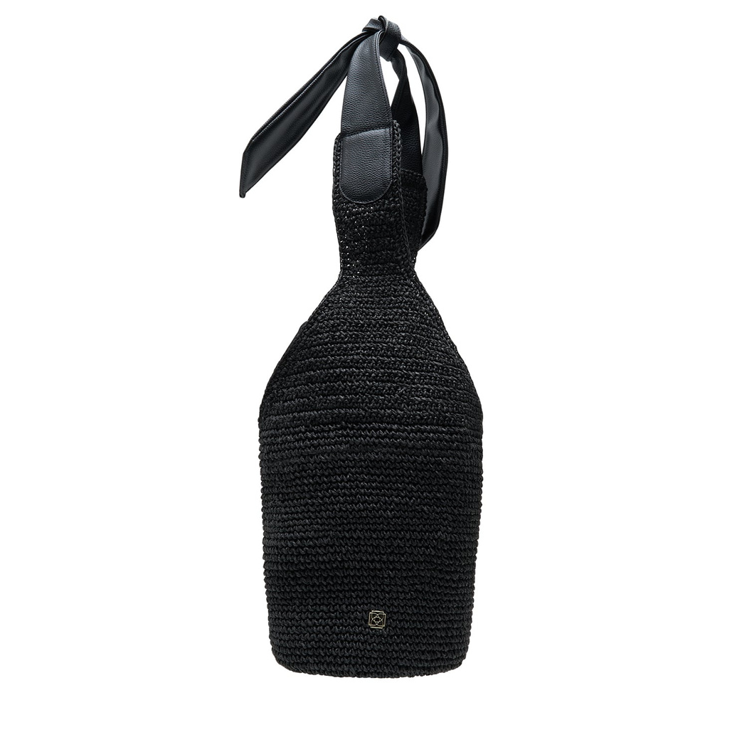 Innia Siyah Kadın Hasır Omuz Çantası 