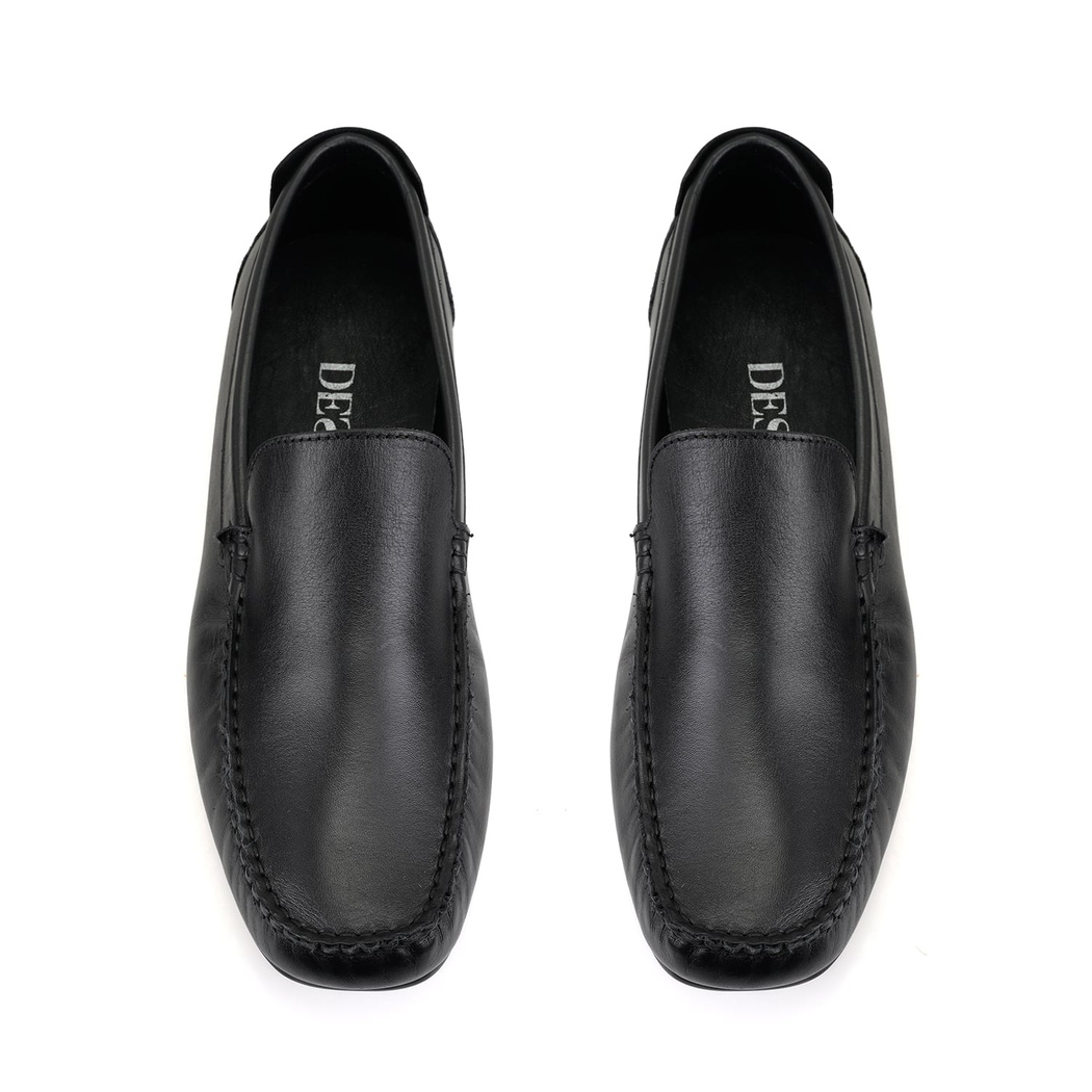 Isaac Siyah Erkek Deri Loafer
