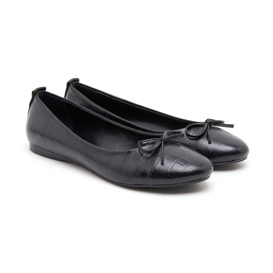 Isabelle Kadın Kroko Baskılı Deri Babet
