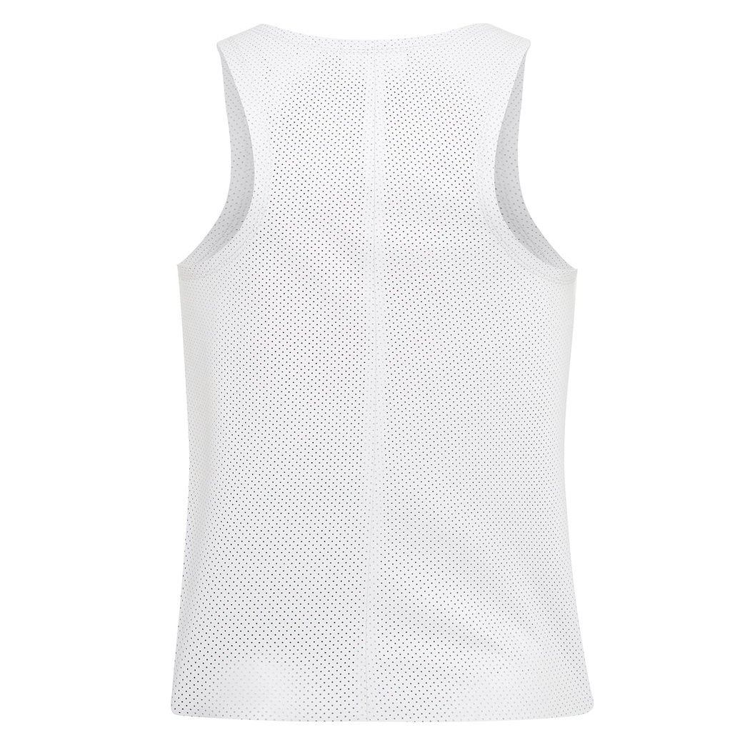 Itala Beyaz Kadın Yuvarlak Yakalı Perforeli Deri Bluz