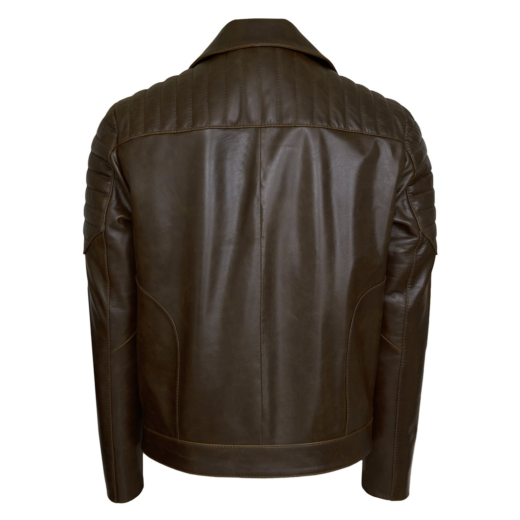 Italo Erkek Deri Biker Mont