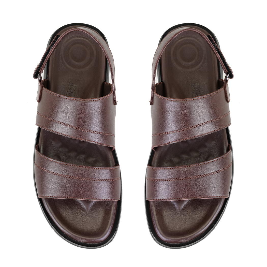 Jack Kahve Erkek Deri Sandalet