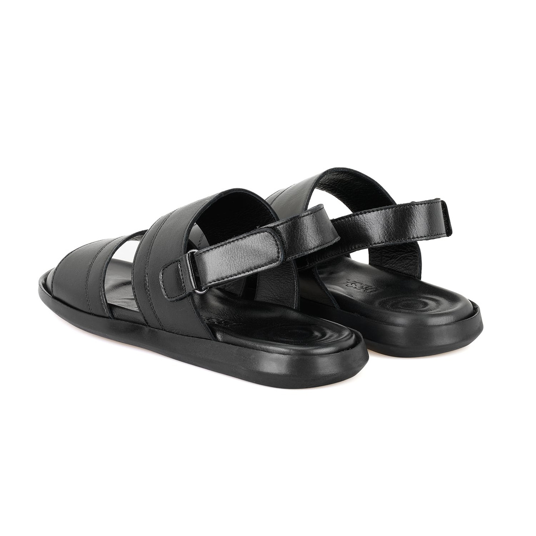 Jack Siyah Erkek Deri Sandalet