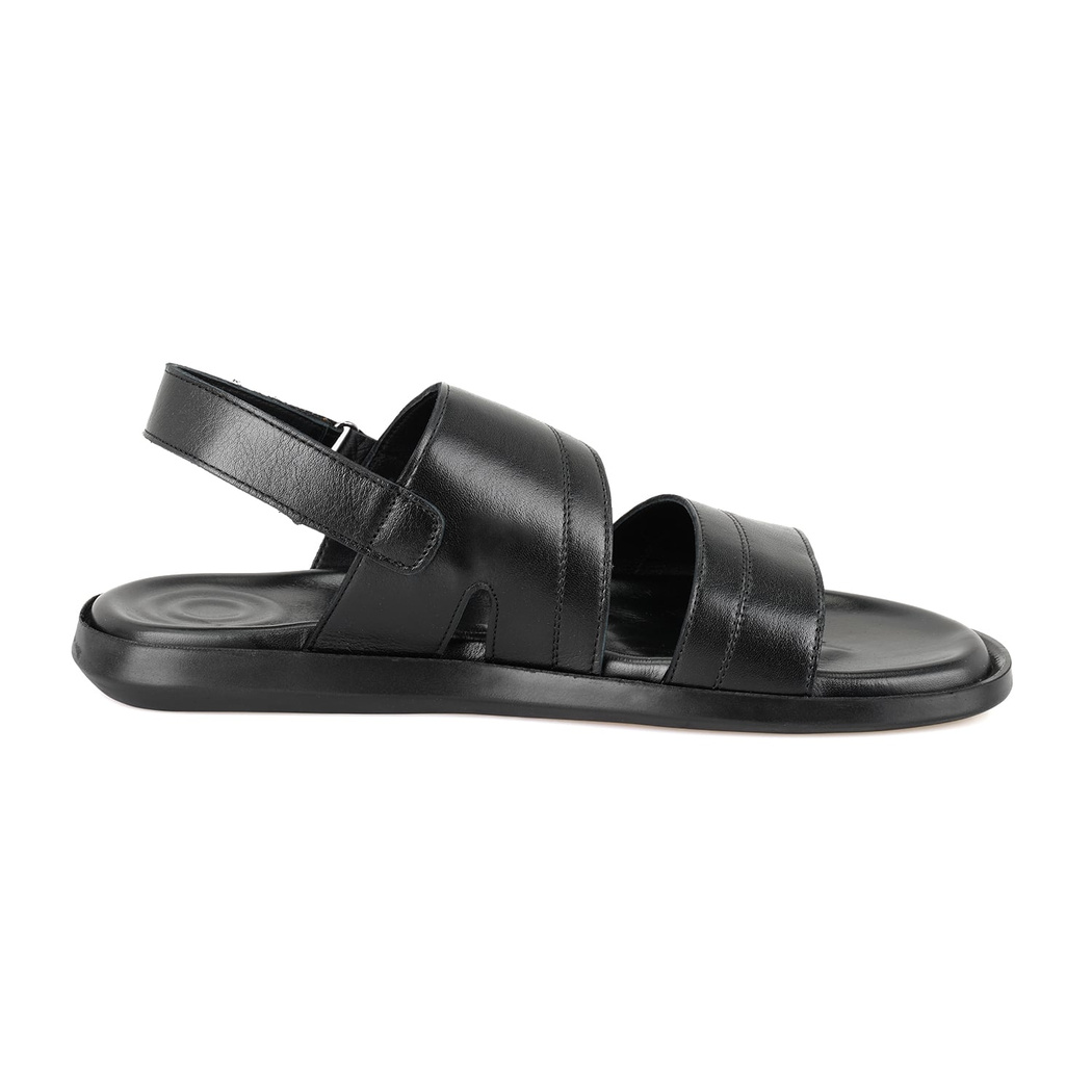 Jack Siyah Erkek Deri Sandalet