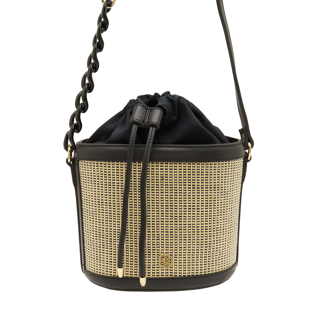 Jake Siyah Kadın Hasır Omuz Askılı Çanta