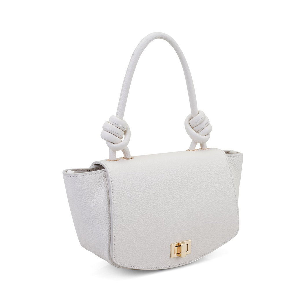 Jeremy Beyaz Kadın Deri El Çantası