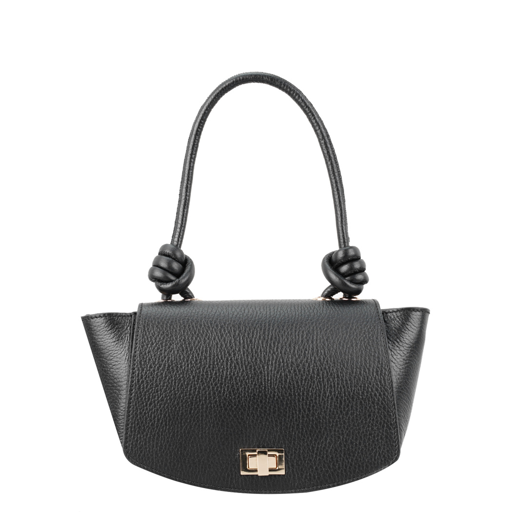 Jeremy Siyah Kadın Deri El Çantası