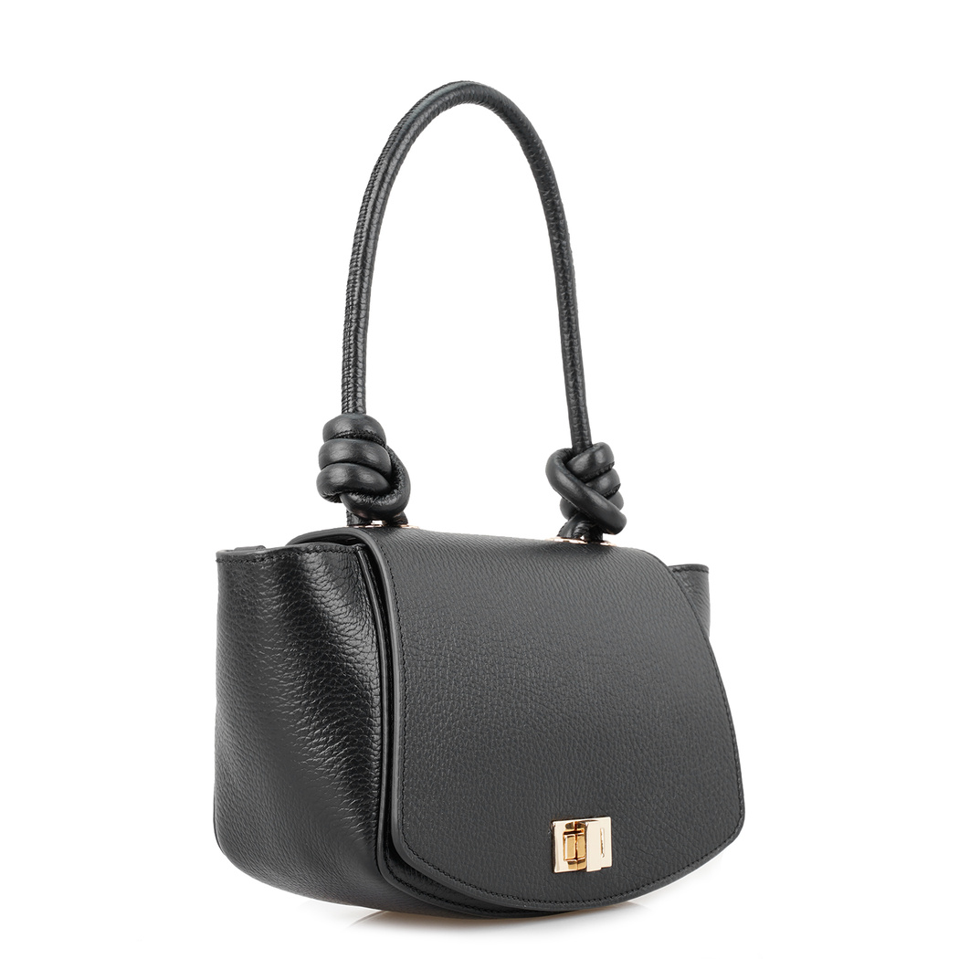 Jeremy Siyah Kadın Deri El Çantası