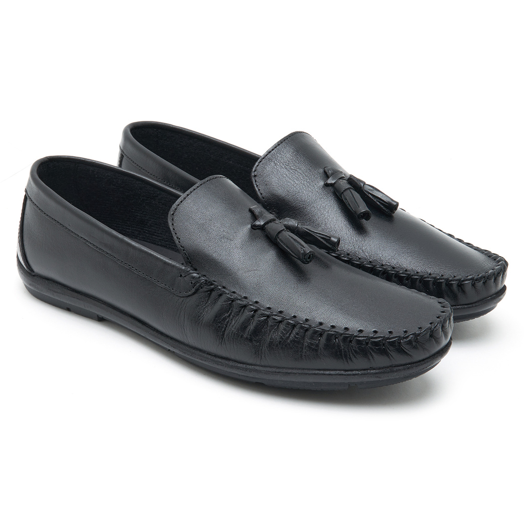 Jerome Siyah Erkek Deri Loafer