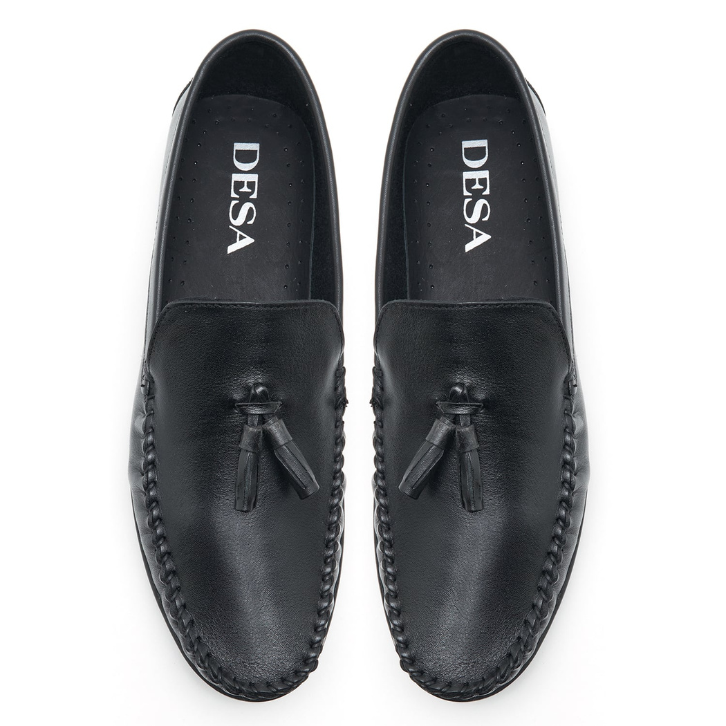 Jerome Siyah Erkek Deri Loafer