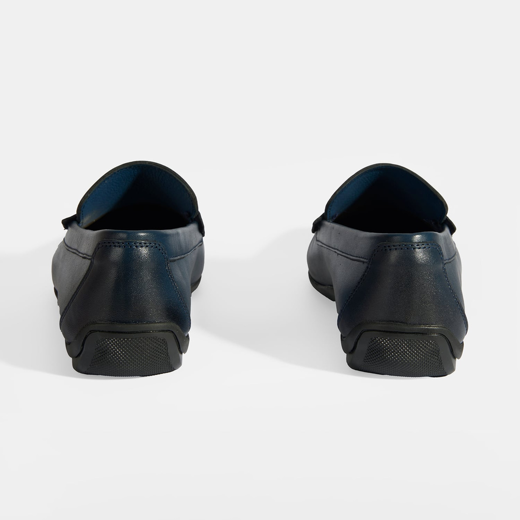 Jovian Lacivert Erkek Deri Slip-On Loafer