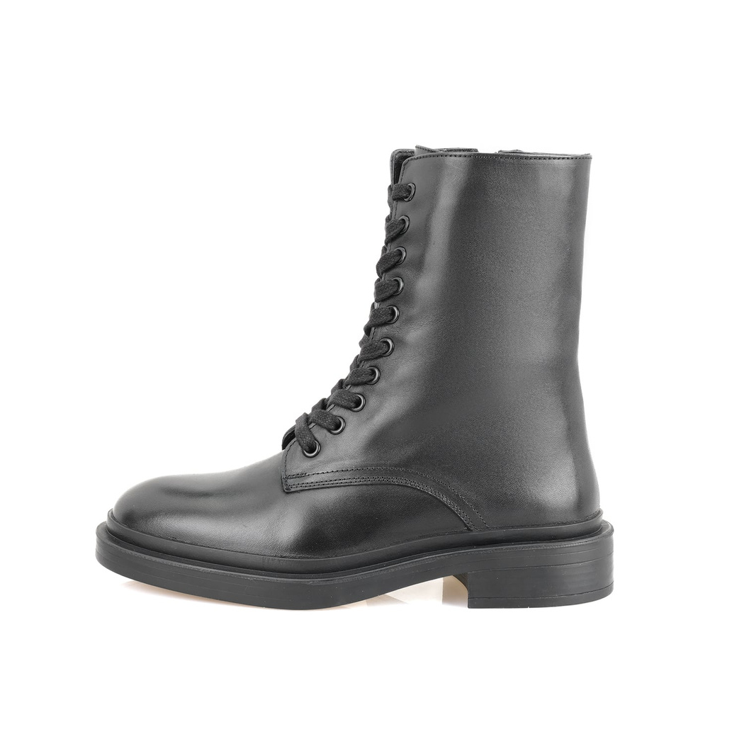 Juan Siyah Kadın Fermuarlı Deri Bot