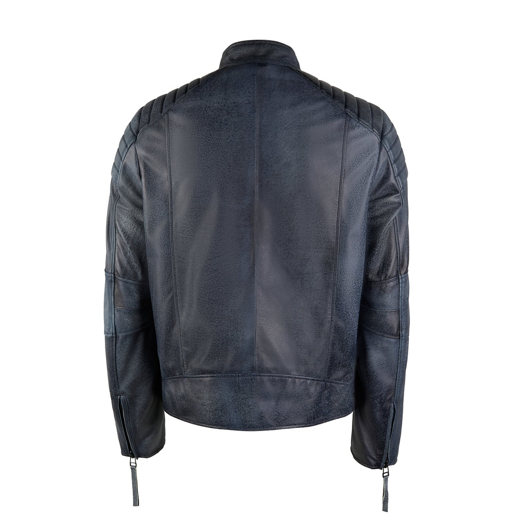 K-9061 ERKEK DERİ MONT, MAVİ, S