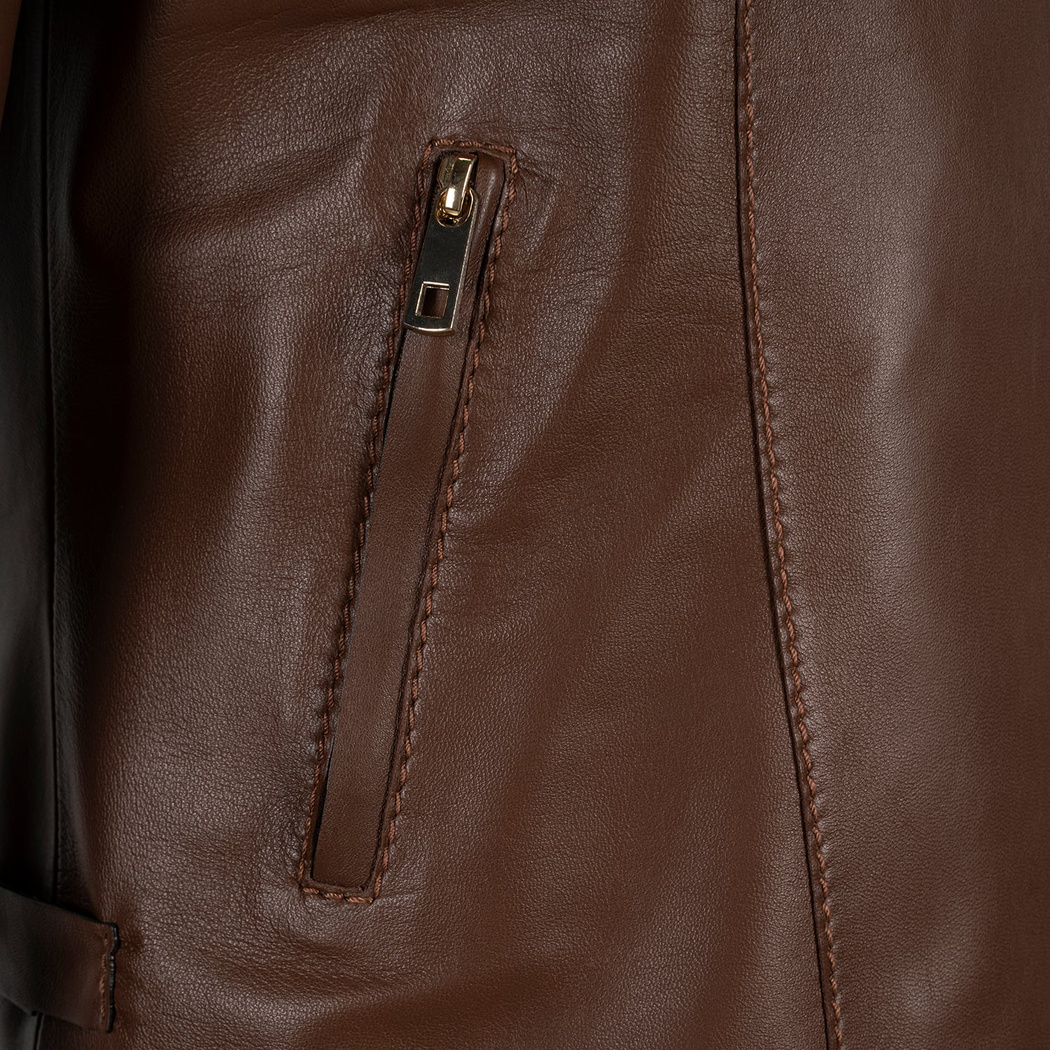 K14067 KADIN DERİ CEKET