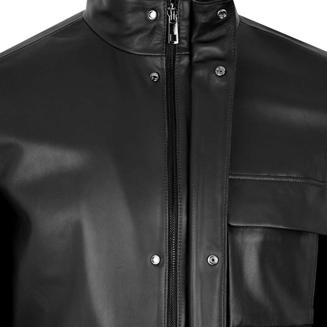 K14084 ERKEK DERİ MONT, SIYAH, XXXL